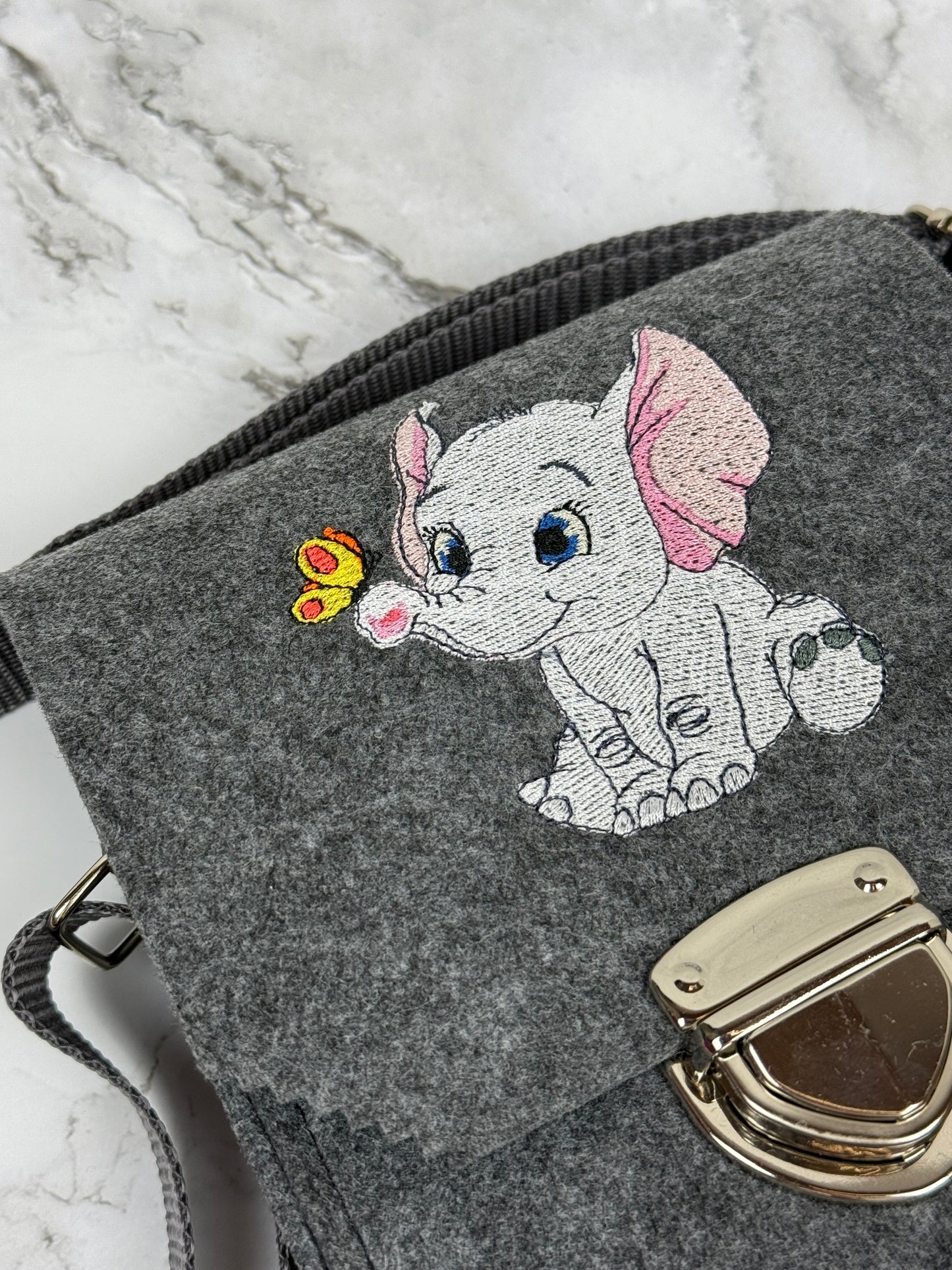 Handgefertigte Kinderhandtasche „Elefant“
