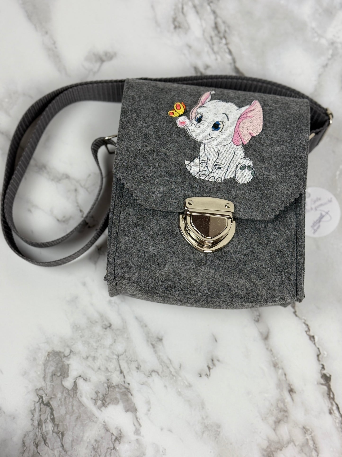 Handgefertigte Kinderhandtasche „Elefant“