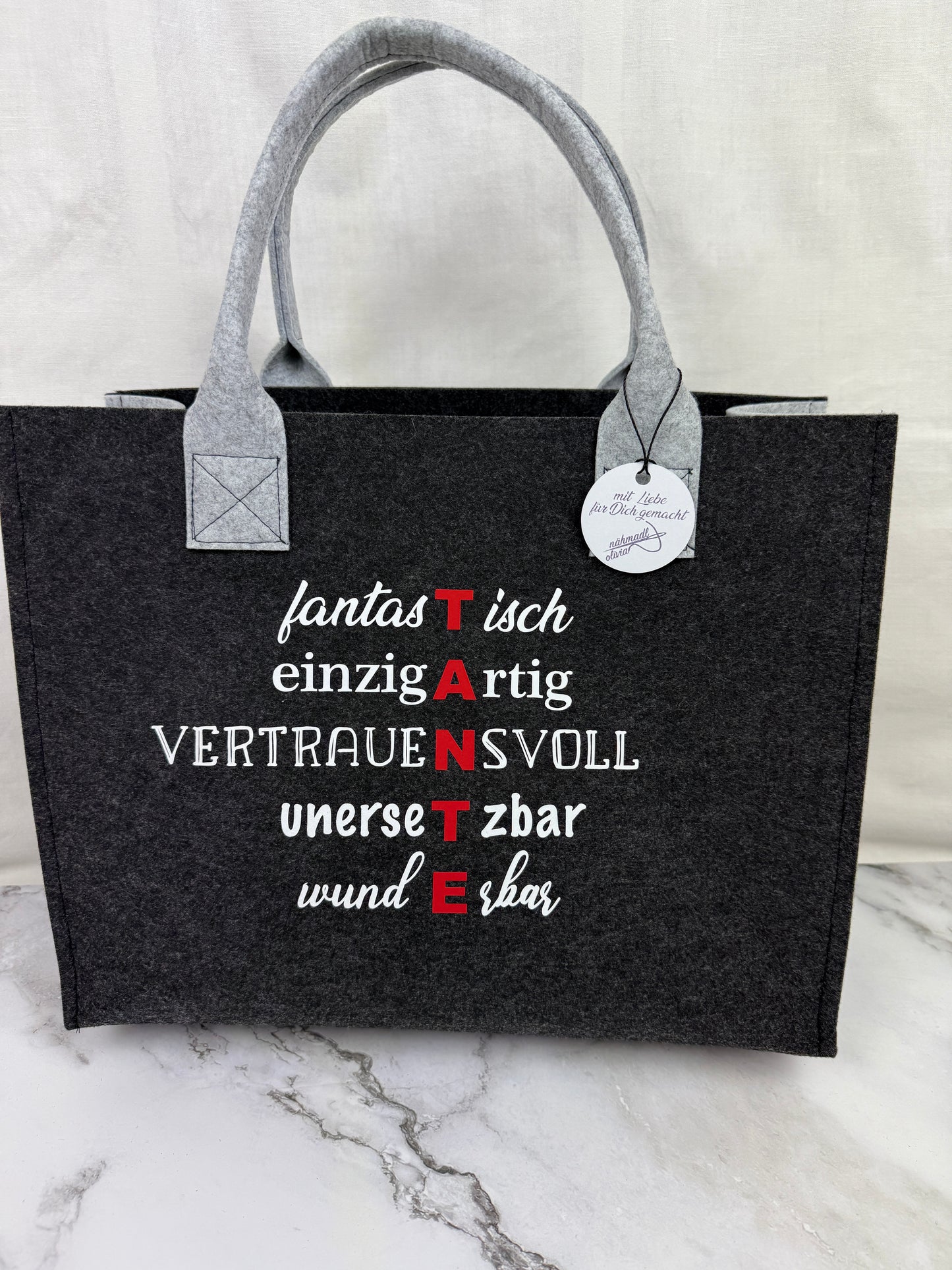 Handgefertigte Filztasche "Tante"