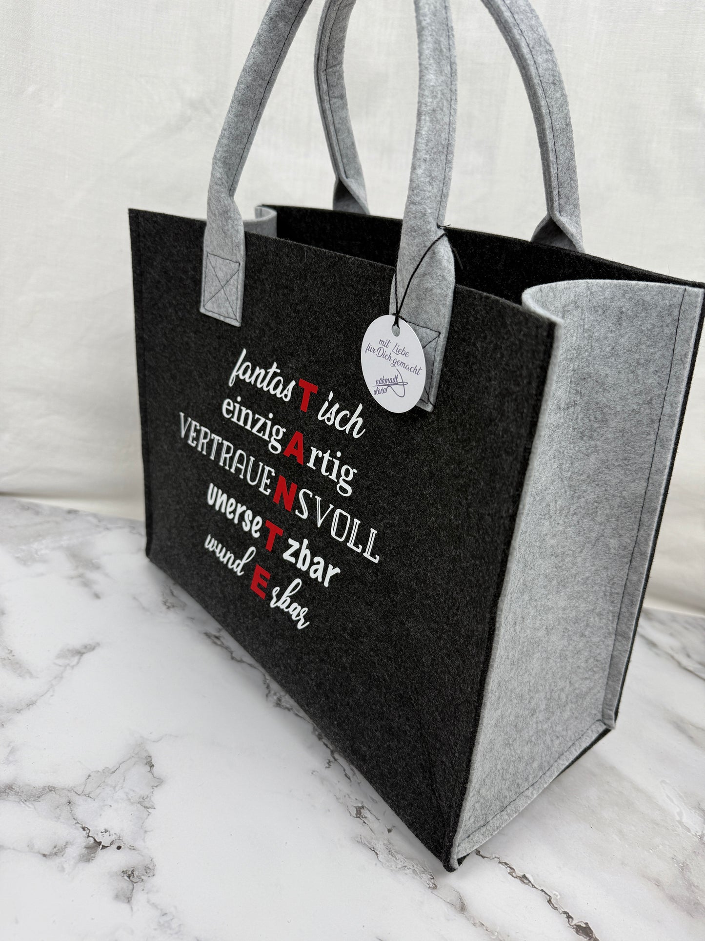 Handgefertigte Filztasche "Tante"