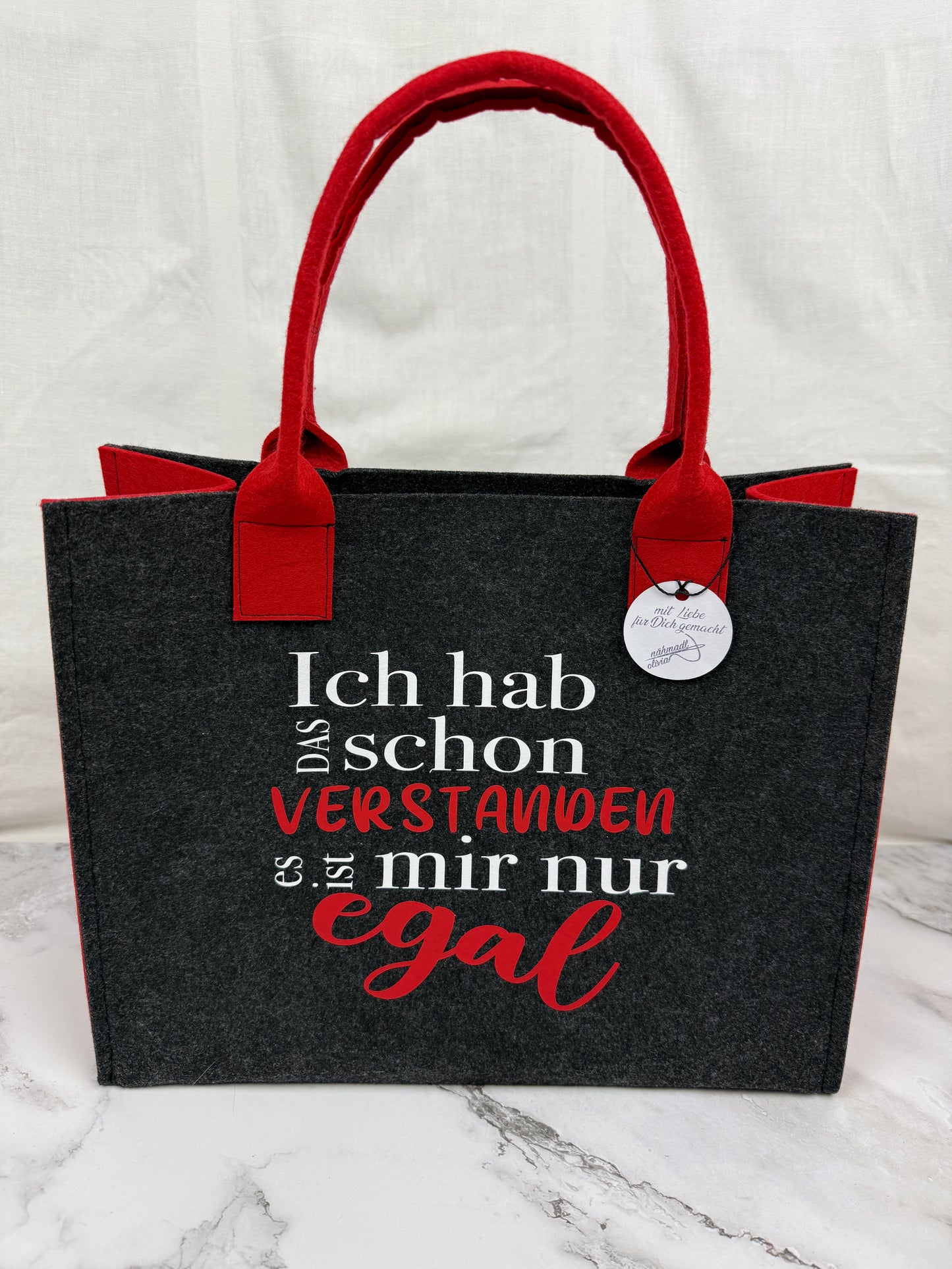 Handgefertigte Filztasche "Ich hab das schon verstanden..."