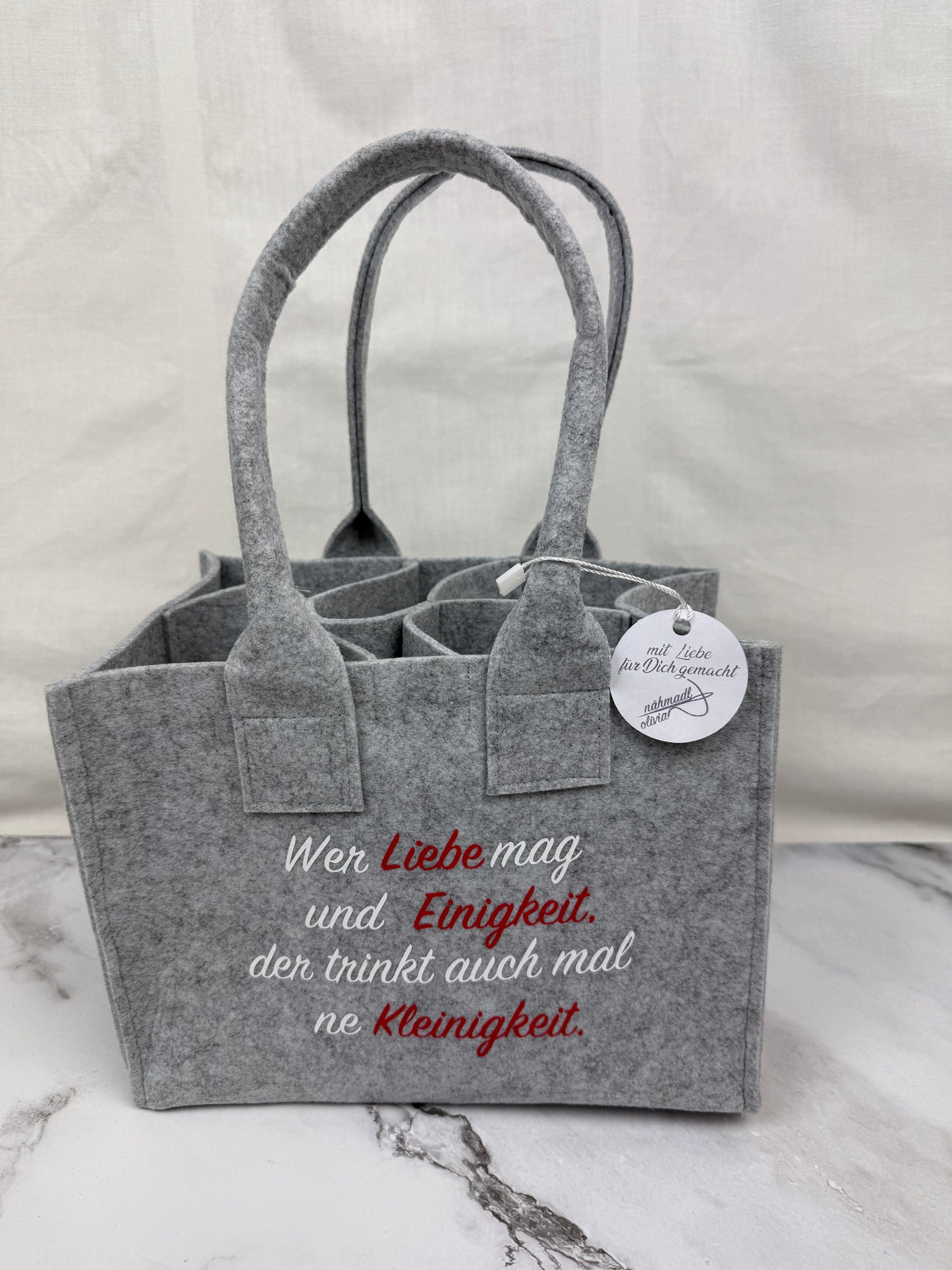 handgefertigte Getränketasche Bierträge Männerhandtasche