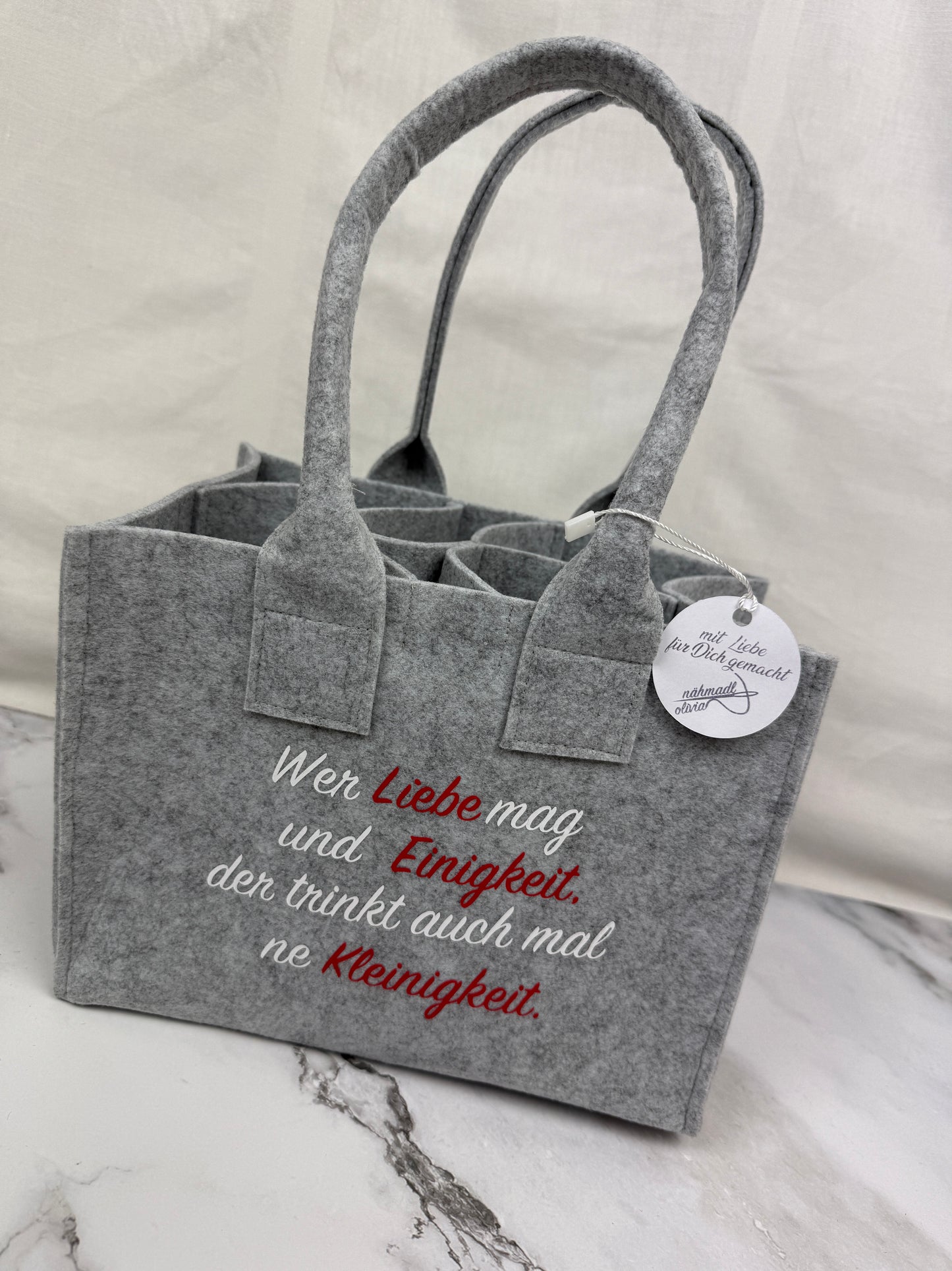 handgefertigte Getränketasche Bierträge Männerhandtasche