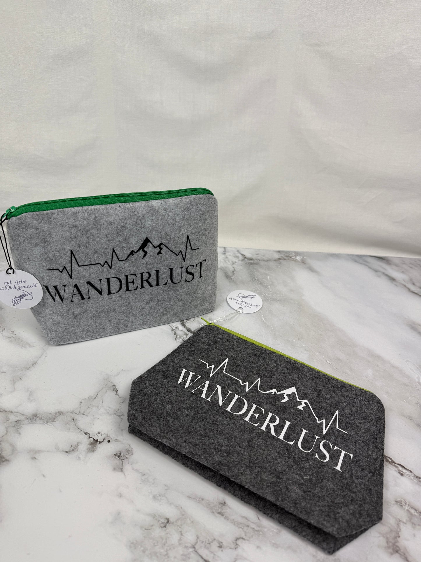 Handgemachte Kosmetiktaschen "Wanderlust"