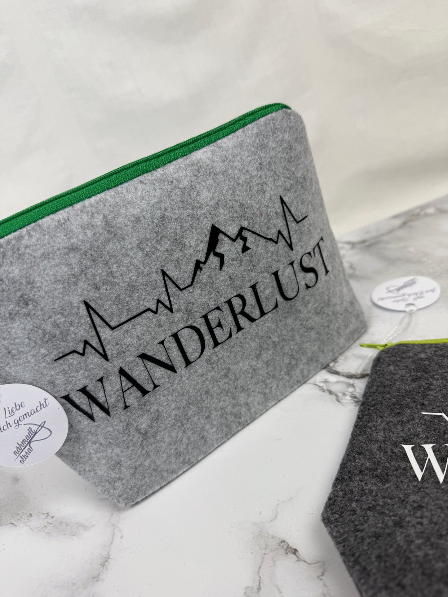 Handgemachte Kosmetiktaschen "Wanderlust"
