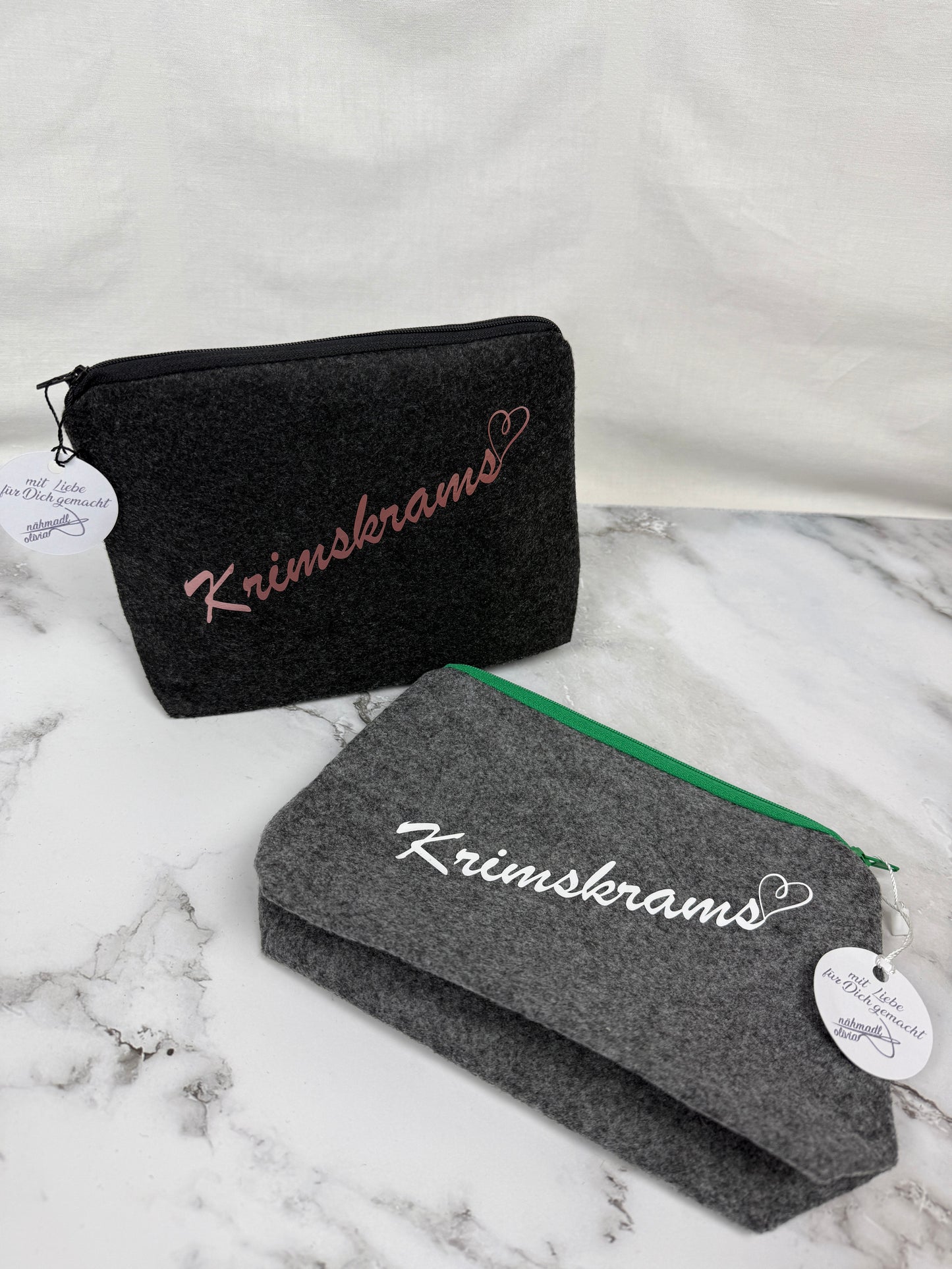 Handgemachte Kosmetiktaschen "Krimskrams"