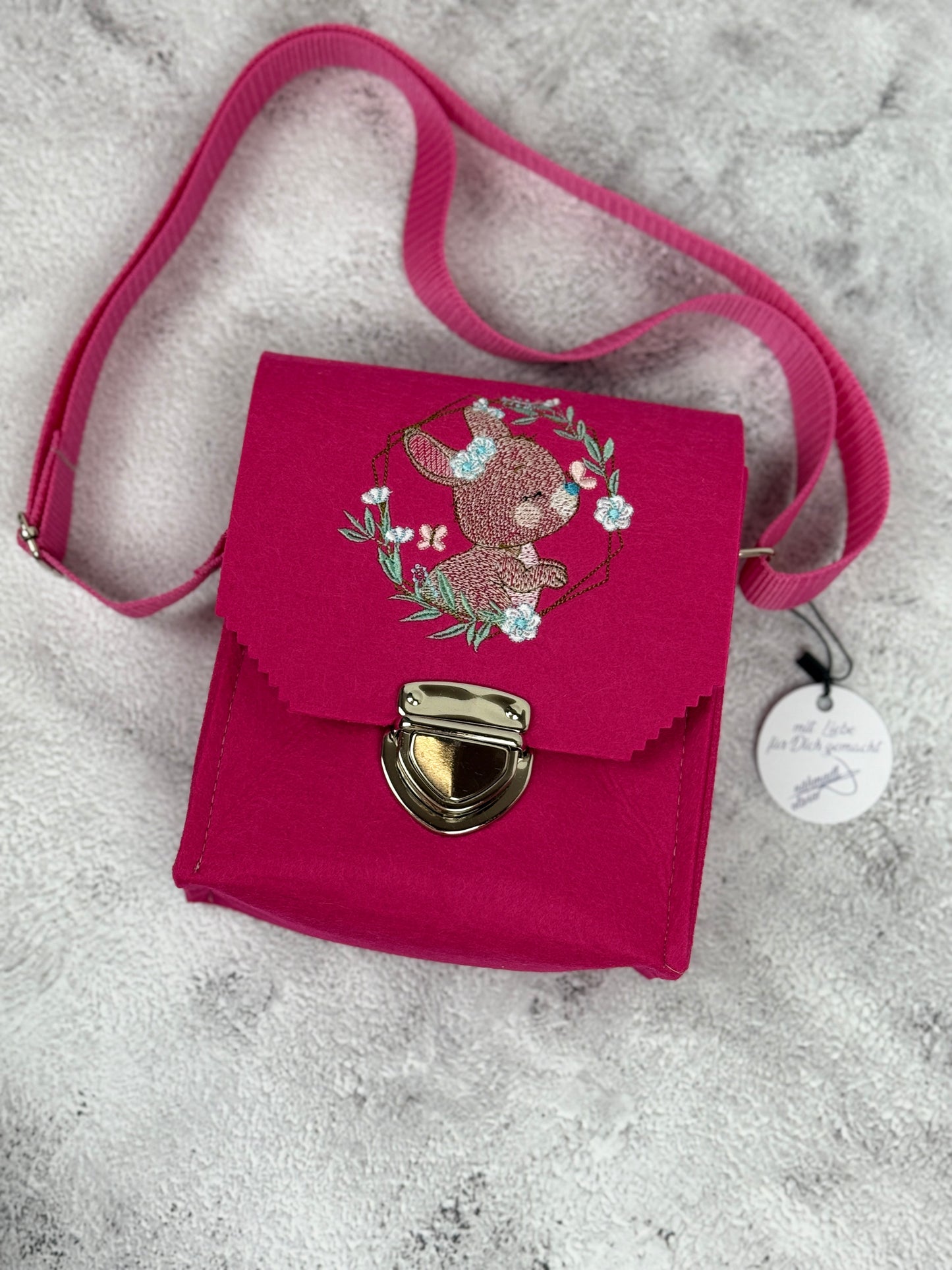 Handgefertigte Kinderhandtasche „Hase"